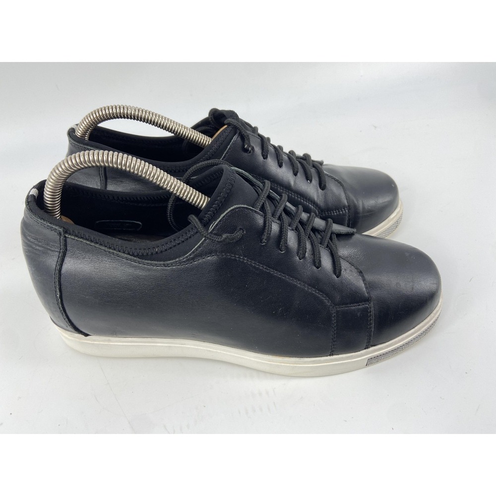 Calto Shoes Mens 9 Black Y36022‎ Leather Elevator Casual Sneaker Lace Up Comfort